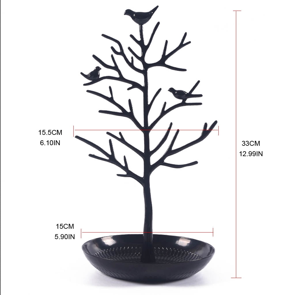 Birds Tree Jewelry Display Stand Earring Necklace Holder Tower Rack Hanging Organizer for Bangles Pendants