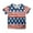Blue, variant on TOWED22 American Flag Girls 4th of July Shirt Memorial Day Patriotic Red White and Blue Toddler Kids Fitted T-Shirt（Dark Blue,6-7 Y）
