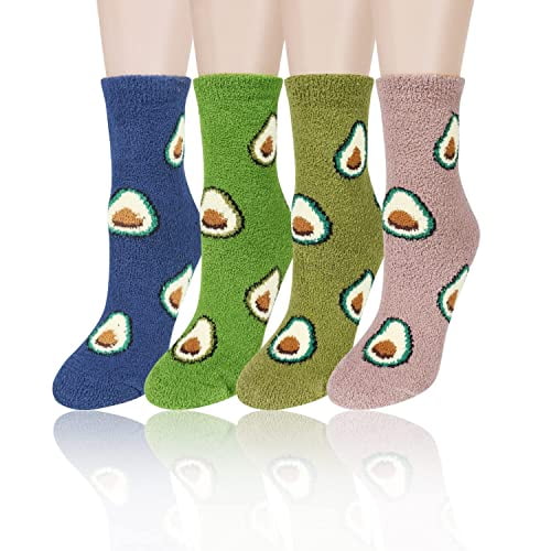 avocado slipper socks