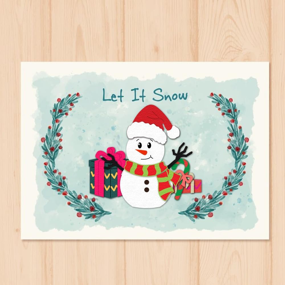 Snowman Metal Die Cut For Card Making – Christmas, Birthday, Wedding DIY Scrapbooking & Embossing Stencil Template