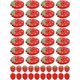 thumbnail image 1 of 50 botones de madera de fresa roja con 2 agujeros, 23 x 18 x 3,5 mm, color rojo ladrillo. Botones decorativos para costura, ideales para frutas y alimentos. Orificio de 1,8 mm., 1 of 4