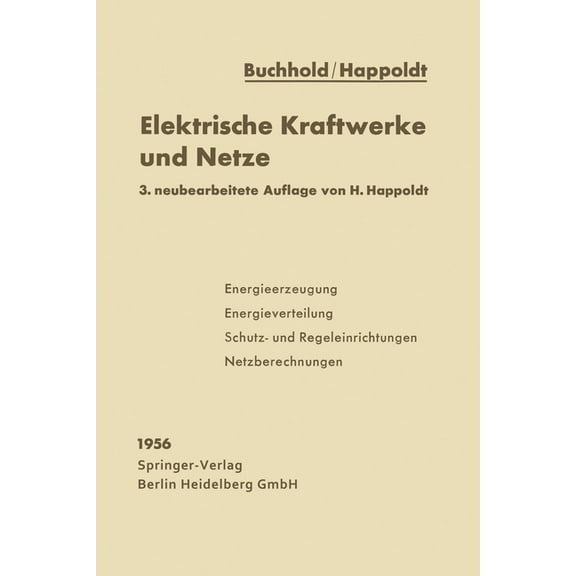 Elektrische Kraftwerke und Netze, (Paperback)