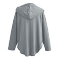 thumbnail image 5 of Tranfacy Chandails à Capuchon pour Femmes, Chandails à Capuchon Oversize pour Femmes, Blouse Décontractée Mode pour Dames à Manches Longues Unies Chandail Chandails en Molleton, 5 of 5