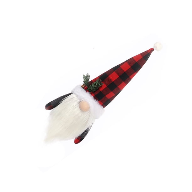 Cubierta de botella de vino Barba de Navidad Muñeca sin rostro Ropa a prueba de polvo Sombrero de cerveza puntiagudo universal Manga de botella Kits de decoración para fiestas Rejilla negra roja Monstrate HA068242-01