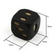thumbnail image 2 of 5 piezas de dadoeis , negro con pepitas de , esquinas de 18 mm, accesorios de , de póquer, mahjong, CUTICAT Dados de calavera de resina negra novedosos, 2 of 7