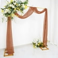 thumbnail image 2 of Efavormart 18Ft Terracotta Sheer Organza Curtain Panels, Window Scarf Valance Wedding Arch Draping Fabric for Top Table Event Party Home Decor Stair Bow Backdrop Curtain Decoration, 2 of 11