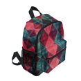 thumbnail image 2 of FORMRS Kids School Backpack with Front Zippered Pocket 12" Student Travel Daypack, Vibrant Green Tartan Pattern, 2 of 6