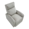 thumbnail image 4 of Nmkwnr Soft Corduroy Recliner Chair with Wood Frame, Upholstered Accent Chair for Office, Bedroom, Living Room, Light Gray, 4 of 8