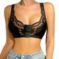 thumbnail image 7 of ZHOGXU Women's Bra Front Close Solid Color Lace Decoration Wireless Push Up Breathable Comfortable Soft Bralette For Everday Wear, 7 of 7