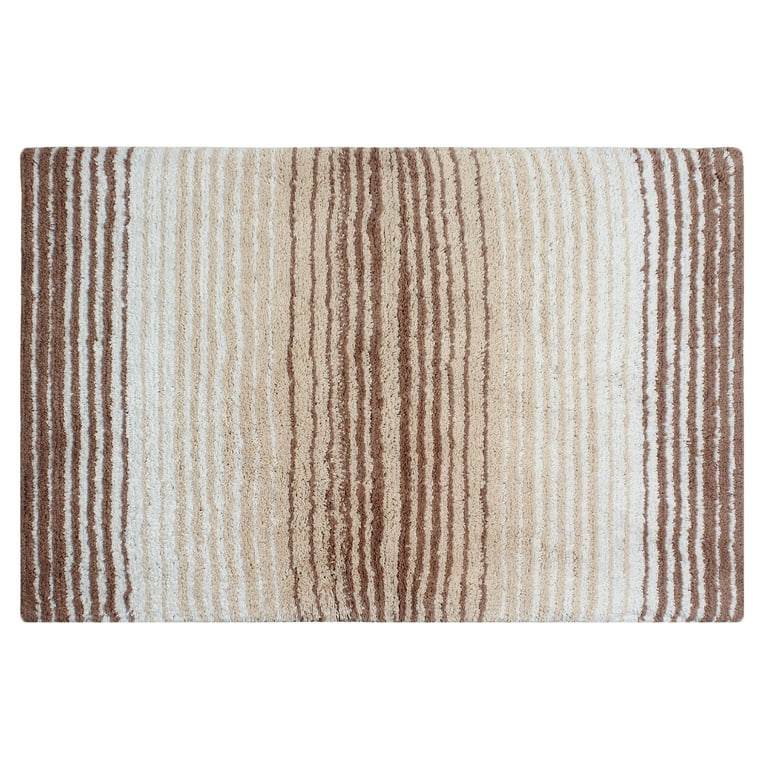 HOME WEAVERS INC Modesto Collection Beige Cotton 5 Piece Bath Rug