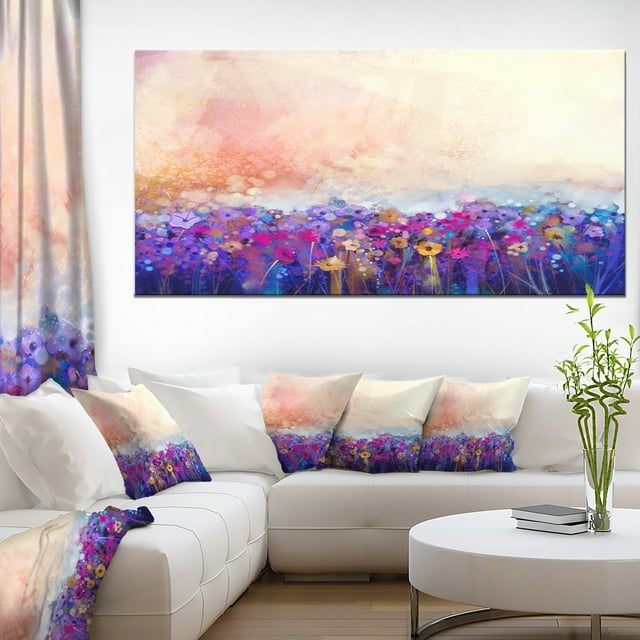Peinture Aquarelle Fleur Abstraite - Grande Impression sur Toile Florale
