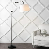 JONATHAN Y Jason 68.5" Metal Traditional Swing Arm LED Floor Lamp, Oil Rubbed Bronze, JYL3083A