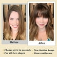 thumbnail image 4 of MORICA Clip in Bangs for Women Human Hair Bangs Clip in Hair Extensions Wispy Bangs Ash Blonde Bangs, 4 of 5