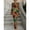 4, variant on Women Long Sleeve Bodycon Maxi Dress Printed Crew Neck Floor Length Casual Dress