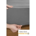 thumbnail image 3 of California King Size Anthracite Plain Adult Fitted Sheet 100% Cotton 1-Piece by Rosyn Home, 3 of 5