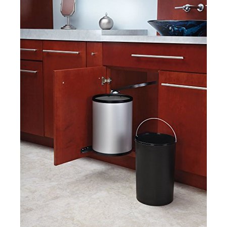 Rev A Shelf 8 010314 15 15 Liter Stainless Steel Pivot Out Under Sink Waste Container