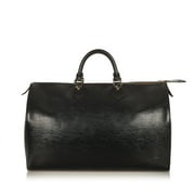 Angle View: Pre-Owned Louis Vuitton Epi Speedy 40 Leather Black