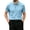 06# Sky Blue, variant on Mens Casual Polo Shirt Summer Short Sleeve Waffle Shirt Classic Collared Golf Polo Shirt Wine 5XL