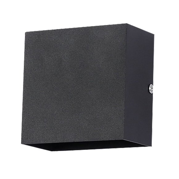 BRIGHTFUFU 1Pcs Square Led Wall Lamp Black For Bathroom Modern Wall Sconce 10X10X5In