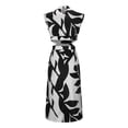 thumbnail image 4 of Vestido de Chaqueta para Mujeres Vestido Largo de Impresión sin Mangas, Elástico Transpirable para el Uso Diario, 4 of 8