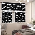 thumbnail image 2 of Halloween Bat Kitchen Curtains and Valances 3 Piece Set,Valance Curtains for Kitchen Windows Halloween Kitchen Curtains Tiers and Valances for Cafe Living Room Window Decoration, 2 of 6