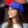 thumbnail image 4 of Dalix Lil Flower Embroidered Cotton Cap Outdoor Dad Hat Womens in Royal Blue, 4 of 5