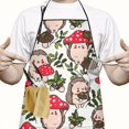 thumbnail image 2 of Cute Hedgehogs and Red Mushrooms Pattern Apron-Garden Aprons for Women with Pockets-Cotton Linen Waterproof Kitchen Cooking Gardening Aprons Adjustable for Kitchen,Cooking,BBQ and Salon 33x27 Inch, 2 of 7