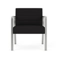 thumbnail image 2 of Waterfall Reception Waiting Oversize Guest Chair / Silver Steel / Black, 2 of 5