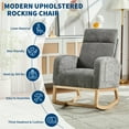 thumbnail image 4 of GloryStar High Back Rocking Recliner Chair Adjustable Footrest Wooden Legs and Convenient Side Pocket for Bedroom Nursery or Living Room, 4 of 8