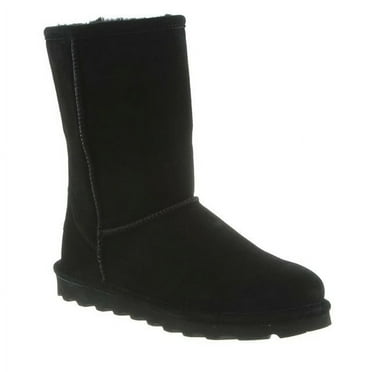 BEARPAW Women's Elle Short 8" Suede Boot Black - 1962W-011