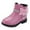 a-Purple303120, variant on Girls Kids Leather Boots Bow Rhinestone Bow Decor Thickened Heel Short Shoes For Outdoor Adventure Casual Daily Wear Cozy Footwear