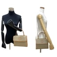 thumbnail image 2 of Pre-Owned CELINE Macadam Circle Logo Leather 2-way Handbag Shoulder Bag Beige 06863 (Good), 2 of 10