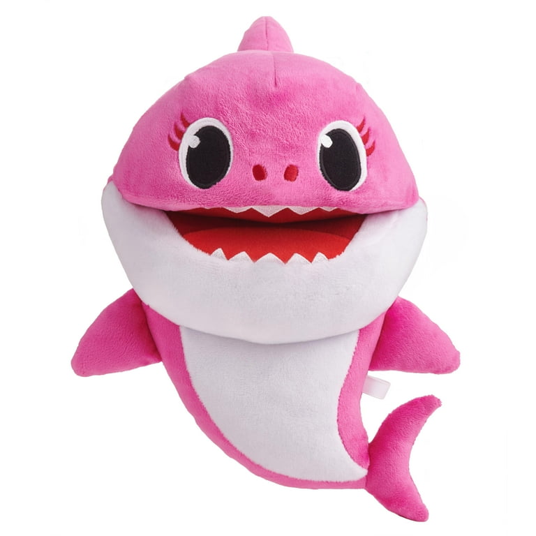 Pinkfong Baby Shark Official Song Puppet with Tempo Control Mommy Shark Interactive Preschool Plush Toy By WowWee