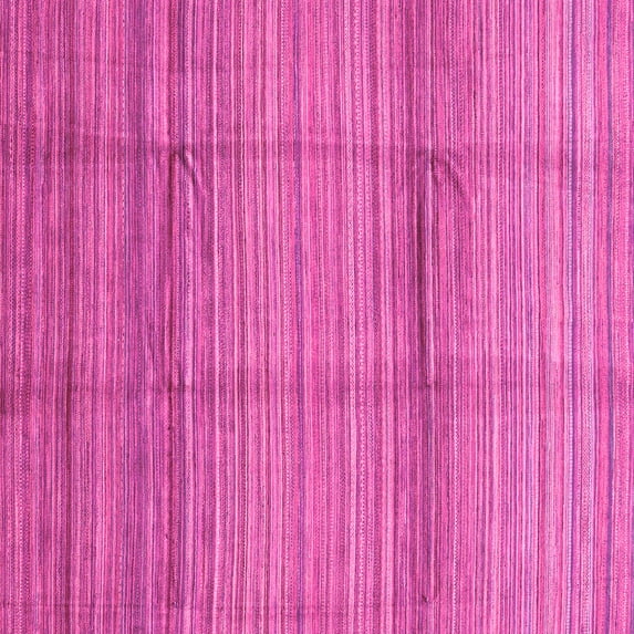 Ahgly Company Indoor Square Abstract Pink Modern Area Rugs, 5' Square