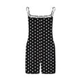 thumbnail image 5 of Lenpel Women's Summer Sleeveless Rompers Spaghetti Strap Square Neck Printed Casual Jumpsuits Loose Short Overalls with Pockets, 5 of 5