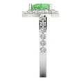 thumbnail image 3 of Halo Engagement Ring for Women - 2.03ct Simulated Green Diamond in 14K White Gold Promise Ring, 3 of 6