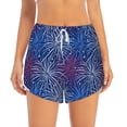 thumbnail image 2 of Daiia Ireworks In The Night Sky Pattern Women's 2 in 1 Running Shorts - Lightweight Athletic Workout Gym Yoga Shorts Liner with Phone Pockets-Medium, 2 of 7