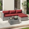 thumbnail image 4 of UDPATIO Outdoor Cushions, Patio Furniture Cushions, 4" Thick Replacement Outdoor Cushions, Patio Sofa Cushions with Water-Resistant Deep Seat Outdoor Couch Cushions(Red), 4 of 9