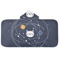 thumbnail image 5 of Yayeee Kids Hooded Towels Toddler Soft Absorbent Beach Bathing Wrap 50" x 23.5", White Cat Planet, 5 of 5