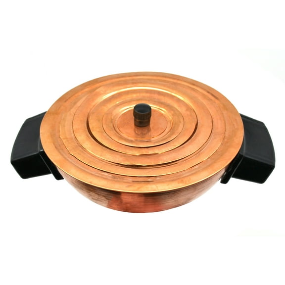Water Bath, 100ml Capacity, Hemispherical with  Set of Concentric Rings, Two Handles, Sheet Copper - Eisco Labs