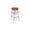 Red, variant on Swivel Bar Stool Metal Coastal Style 30 Inch Seat Height Round Barstool