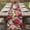 Crimson Green Beige, variant on Table Runner 120 Inches Long for Kitchen Dining, Pink Flowers Dresser Scarf Farmhouse, Dining Table Decorations for Wedding/Parties, Spring Watercolor Floral Leaves Plants Beige 13 x 120 In