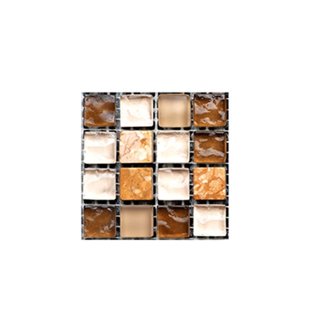 10-Sheet Peel and Stick Tile Backsplash PVC 3D Self-Adhesive Tile Stickers for Kitchen Bathroom Counter Top 10X10CM