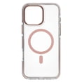 thumbnail image 3 of onn MagSafe Compatible Soft Shell Bumper Phone Case for iPhone 16 Pro Max, Clear & Pink, 3 of 5