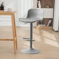 thumbnail image 3 of Kidol&Shellder Bar Stools Set of 2 Height Adjustable Swivel Gray PU Leather Kitchen Kitchen Counter Stools, 3 of 6