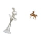 thumbnail image 5 of Figura de bailarina moderna y caballo, escultura artística, adorno creativo de escritorio para dormitorio, oficina, chimenea, entrada, artesanía, 5 of 8