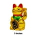 thumbnail image 3 of Advancent Gato ondeando suerte decoración hogar riqueza tienda llamando oro mano estatua bienvenida prosperidad regalos brazo restaurante Decoración del hogar Oro cinco, 3 of 6