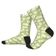 thumbnail image 2 of KLL Daisies Flowers Print Cool Socks Men's Women's Crew Socks Funny Crazy Novelty Stockings, 2 of 7