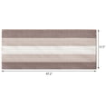 thumbnail image 2 of Striped Bathroom Rug Gradient Bath Mat Non-Slip Door Mats Soft Shaggy Thick Bath Rugs Absorbent machine washable Floor Mats for Bath Room, Toilet, Bedroom, Kitchen，18''x 47''，Brown, 2 of 5