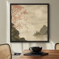 thumbnail image 3 of Framed Canvas Print Japanes Style Landscape Wall Art Japandi Decorative for Living Room Bedroom - 16"x16" BLACK, 3 of 8